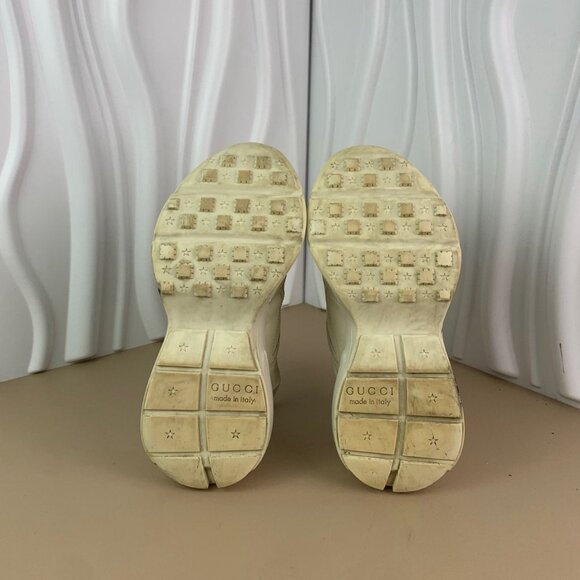 Disney X Gucci Reyton Ivory White Donald Duck Print Sneakers G 34 With Box - Picture 6 of 9